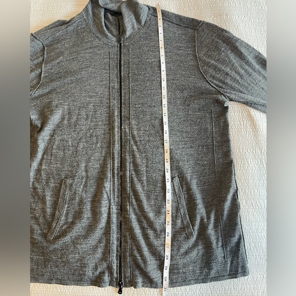 John Varvatos Gray Wool Blend Full-Zip Sweater Men's Size XXL - Picture 7 of 12